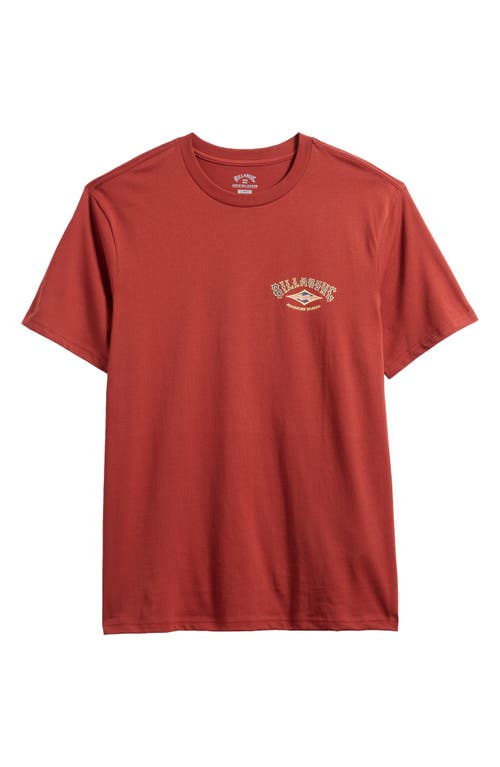 Billabong Adventure Division Arch Logo Organic Cotton Graphic T-shirt In Sangria