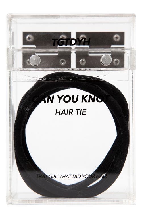 5-Pack Knot Hair Tie Case in Black