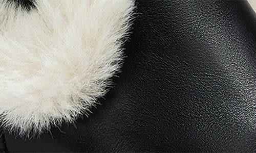 Azalea Wang Heartthrob Water Resistant Faux Fur Chelsea Boot In Black