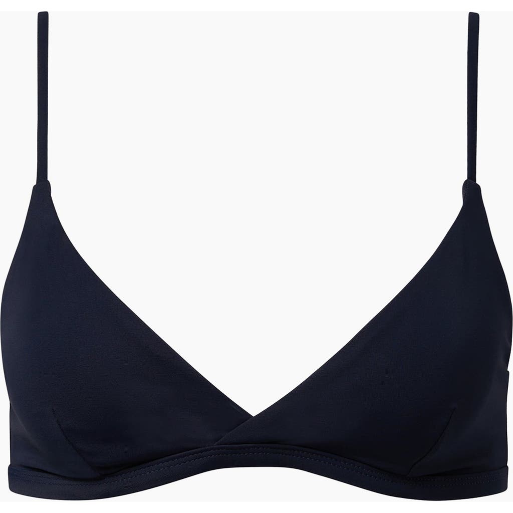 Onia Plunge V-neck Top Triangle Top In Deep Navy