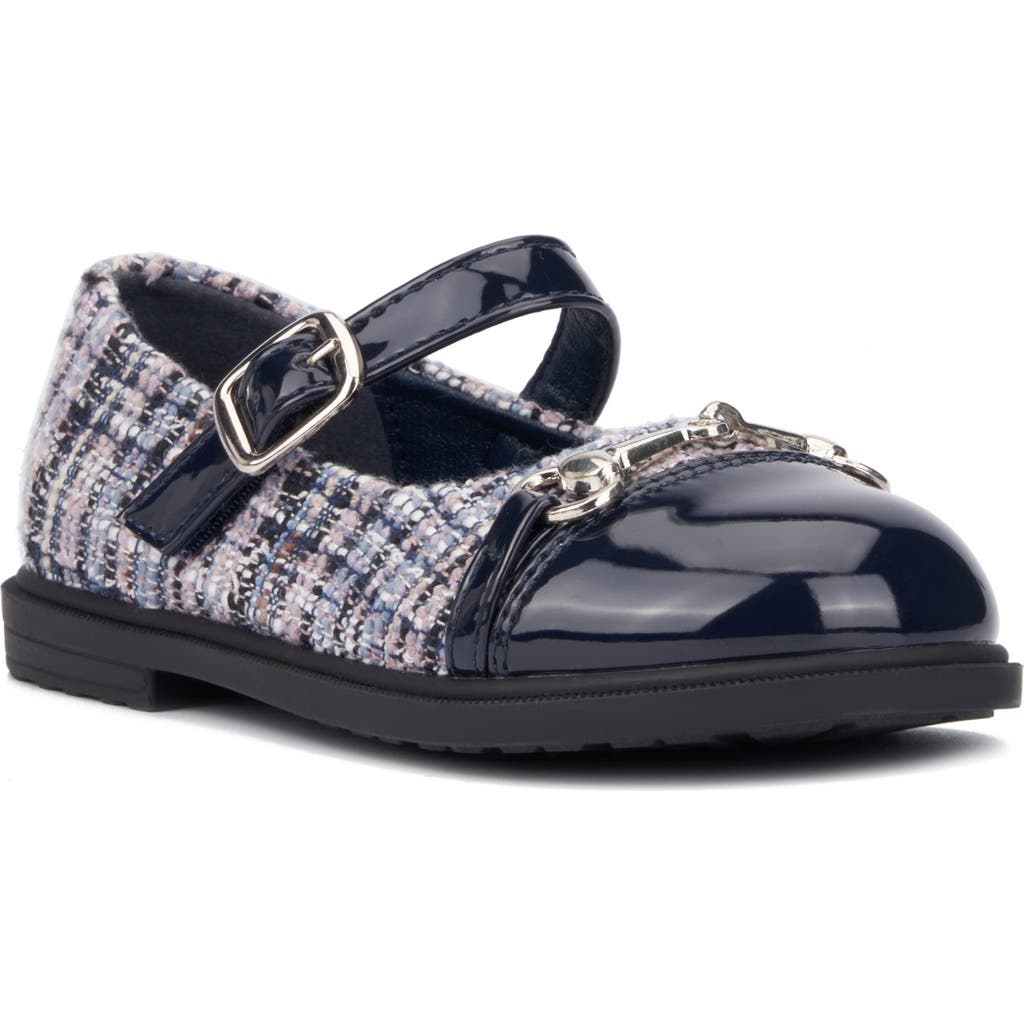 Olivia Miller Kids' Cap Toe Mary Jane Flat In Black