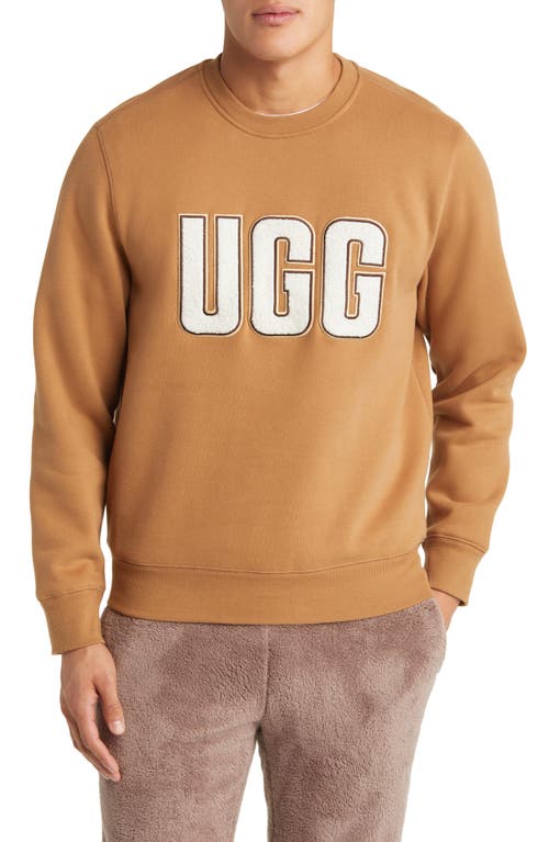 UGG(r) Heritage Logo Crewneck Sweatshirt in Chestnut
