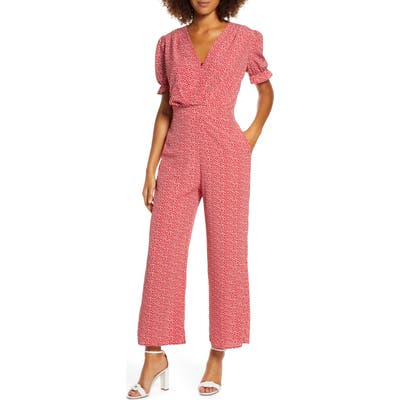 Fraiche By J Susie Wide Leg Jumpsuit, Burgundy