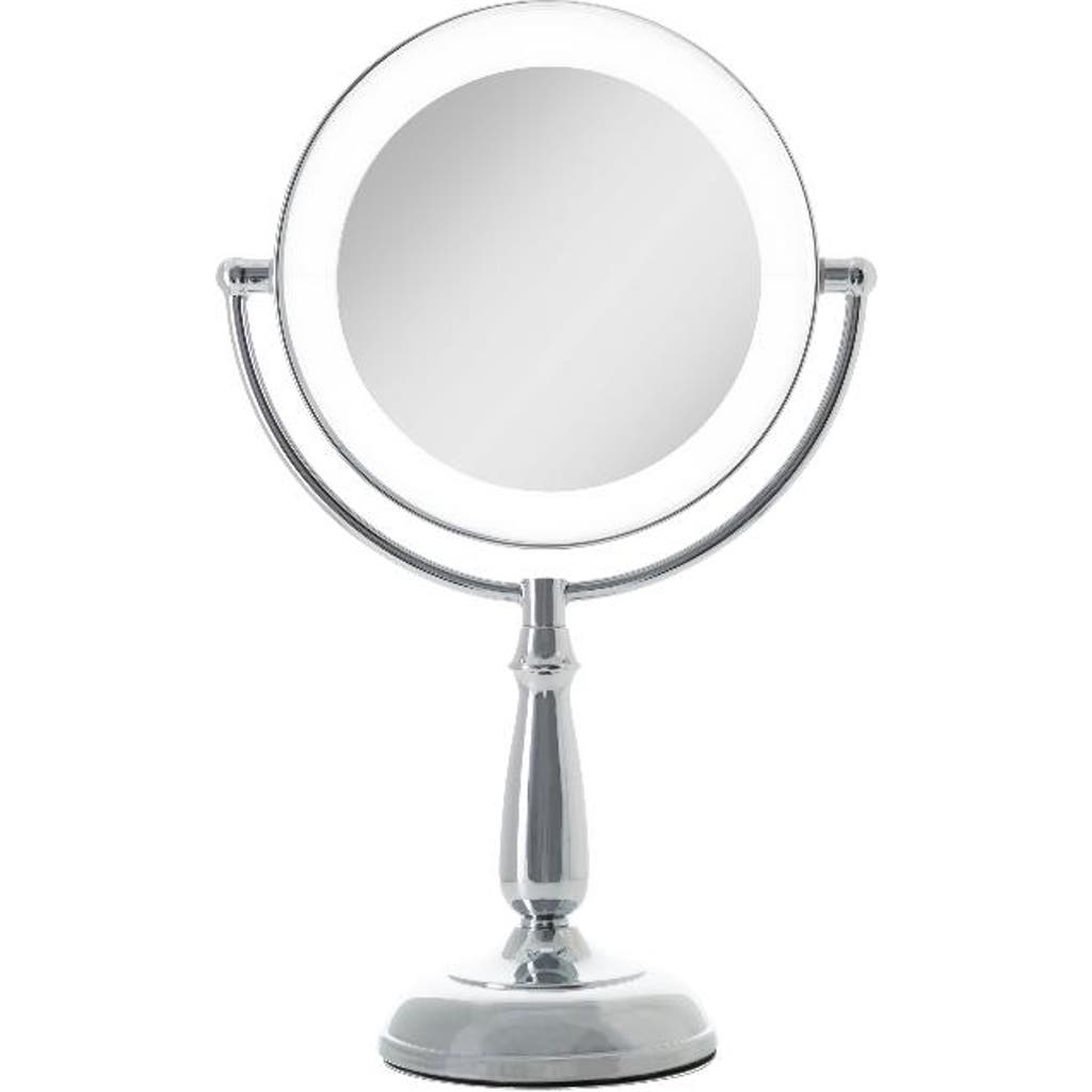 Zadro Lighted Makeup Mirror With 10x/1x Magnification & Touch Base Controls In Chrome