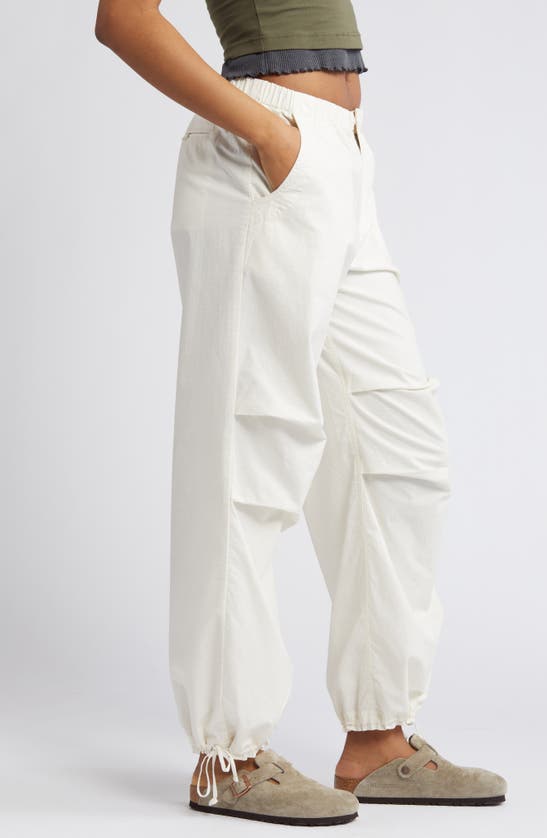 Bp. Ripstop Parachute Pants In White Whisper