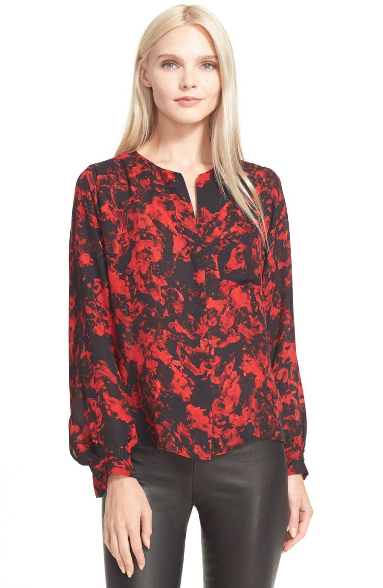 Parker 'Wasp' Abstract Print Silk Blouse | Nordstrom