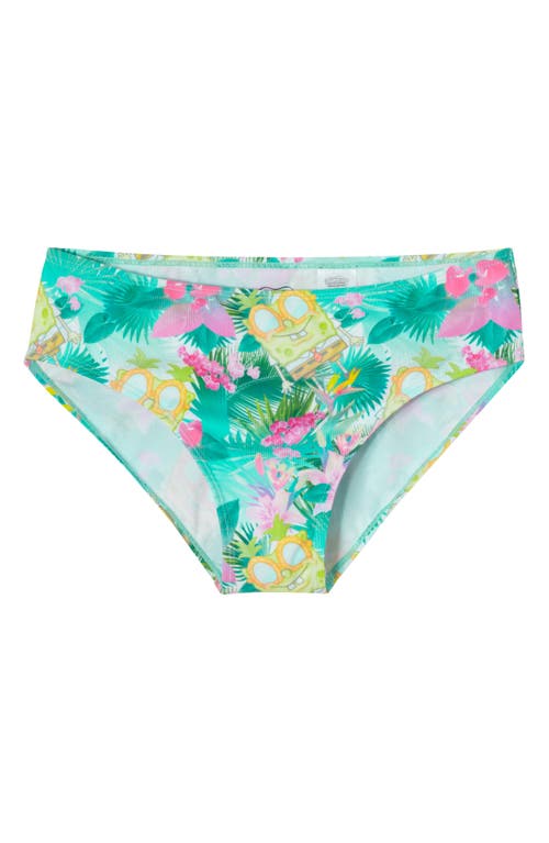 ANDY & EVAN ANDY & EVAN KIDS' PINEAPPLE PALM RIB TWO-PIECE RASHGUARD SWIMSUIT