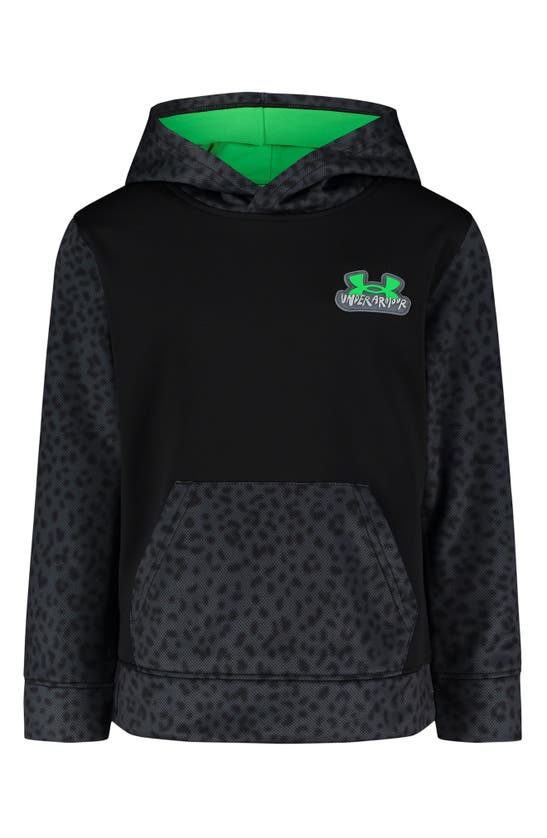Shop Under Armour Kids' Spotted Halftone Performance Fleece Pullover Hoodie In Black