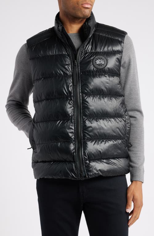 Shop Canada Goose Crofton Water Repellent Packable Quilted 750 Fill Power Down Vest In Black - Noir