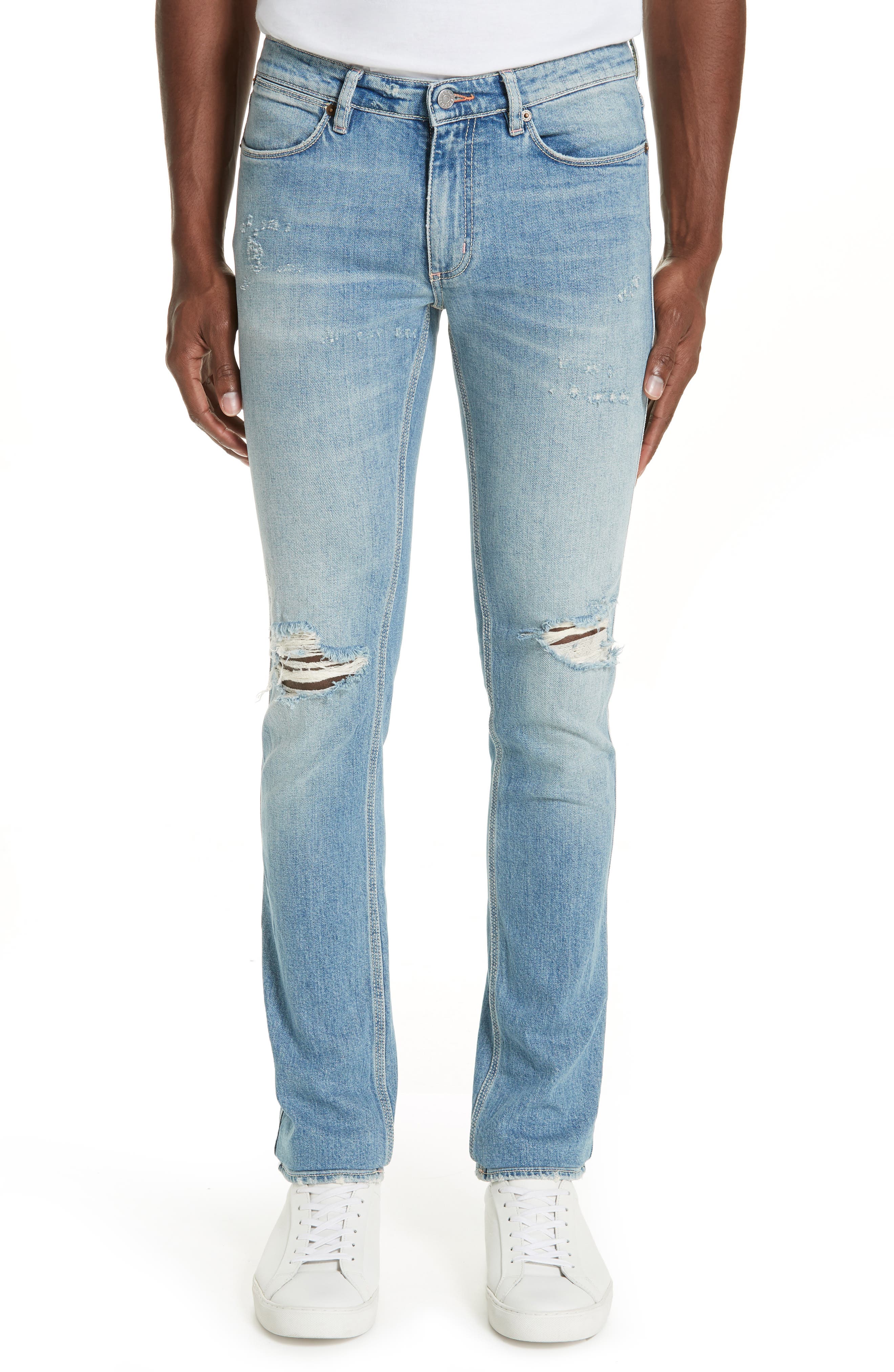 Acne Studios Max Ripped Slim Fit Jeans Nordstrom