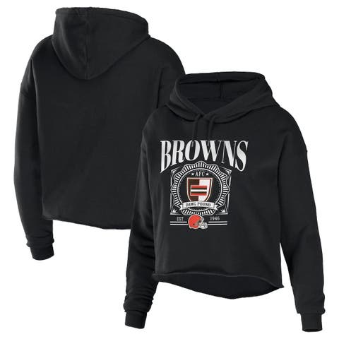 Women's Wear by Erin Andrews Orange Cleveland Browns Colorblock Lightweight Full-Zip Hoodie