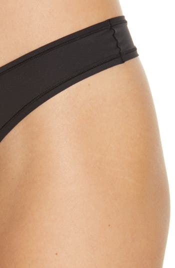 SKIMS Pink Fits Everybody Dipped Front Thong – BlackSkinny