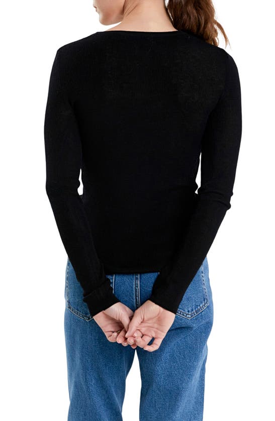 Shop English Factory Crewneck Sweater In Black