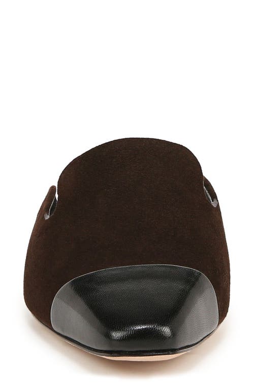 Veronica Beard Cecile Cap Toe Mule In Espresso/black