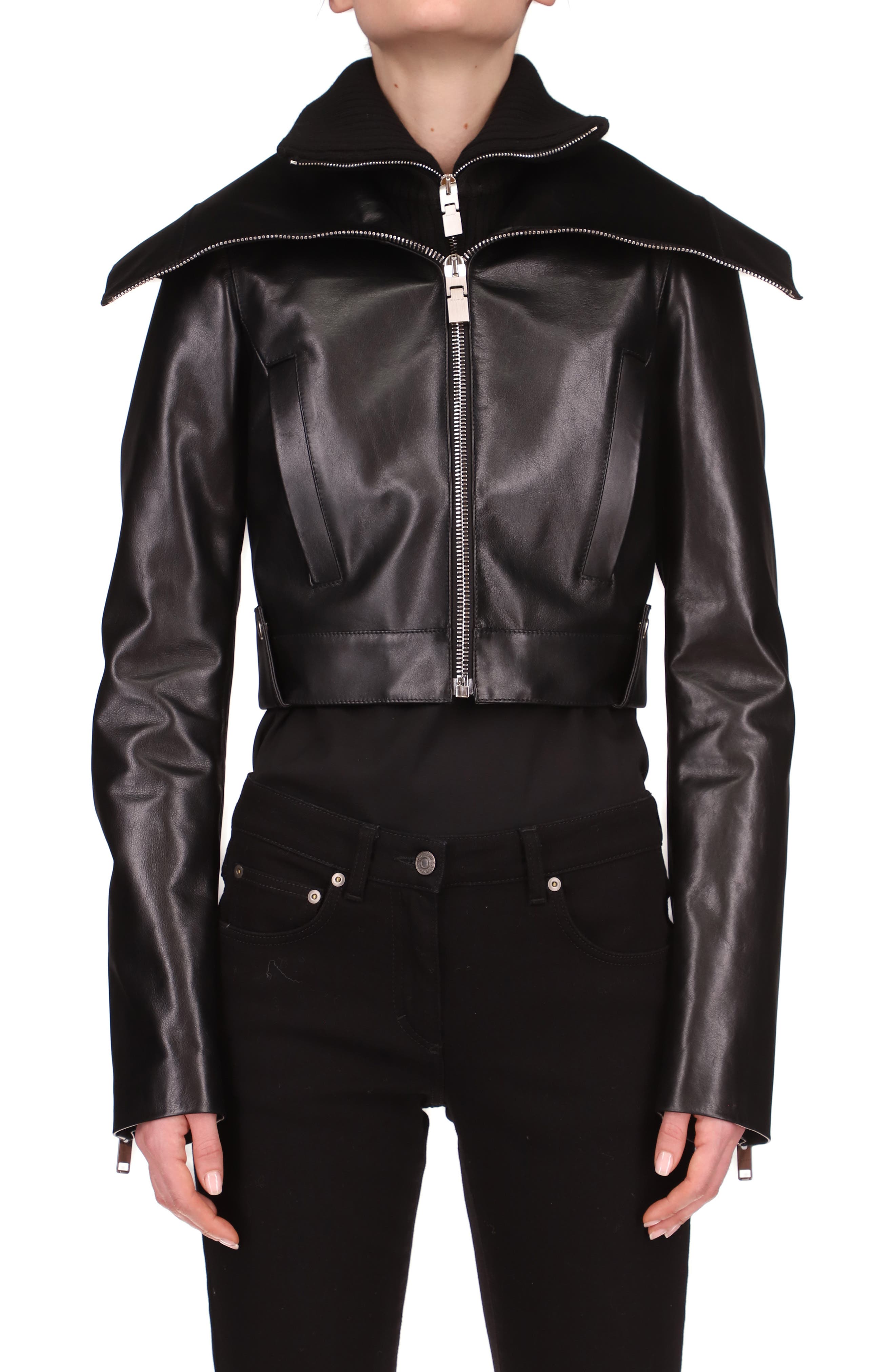 givenchy leather jacket womens