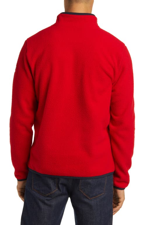 Cutter & Buck Cascade Fleece Pullover In Red/navy Blue