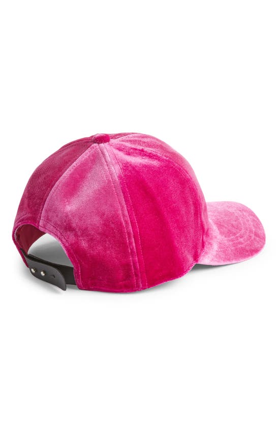 Shop Treasure & Bond Velvet Baseball Cap In Pink