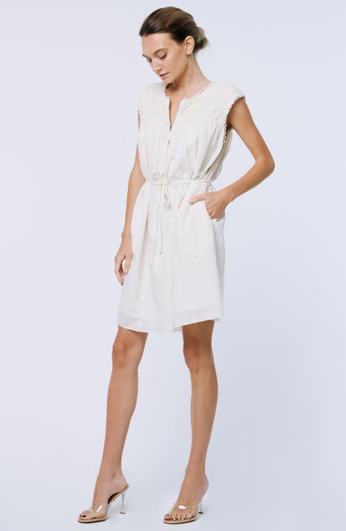 Shop Ciebon Eden Tie Waist Minidress In Stone