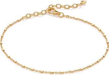 Monica Vinader Corda Rope Chain Friendship Bracelet in Yellow Gold