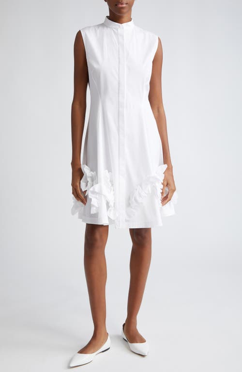 Natalie Ruffle Hem Sleeveless Dress in Ivory