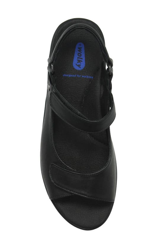 Shop Wolky Pitchu Slingback Platform Sandal In Black