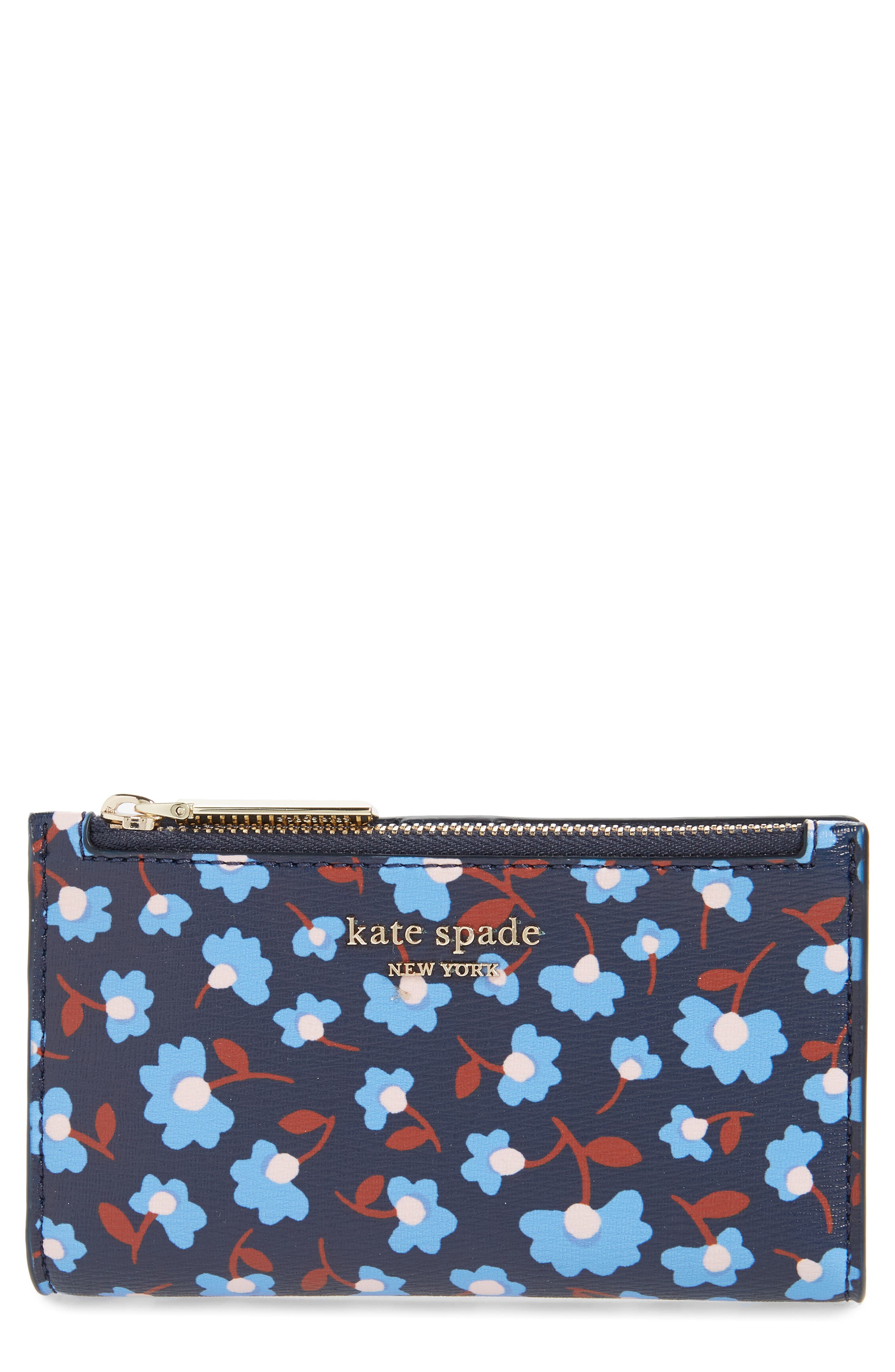kate spade blue floral wallet