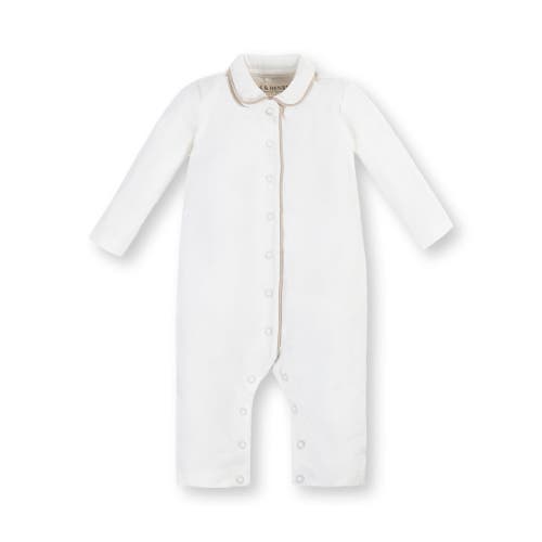 Shop Hope & Henry Baby 3-piece Knit Gifting Set, Infant In White With Taupe Trim Set