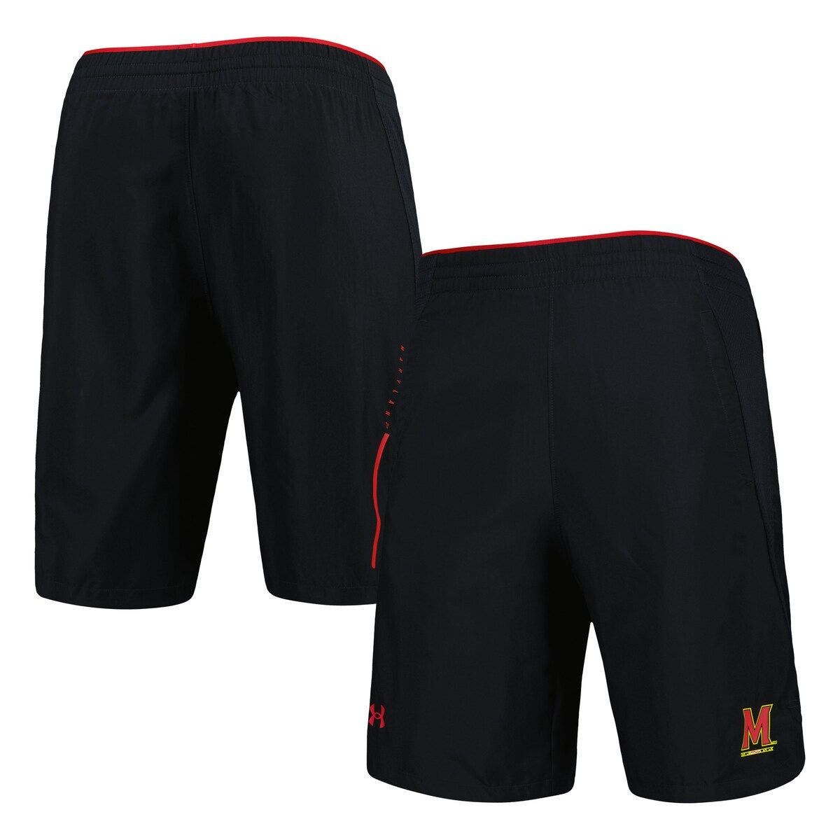 Under Armour Men's Under Armour Black Maryland Terrapins Woven Shorts