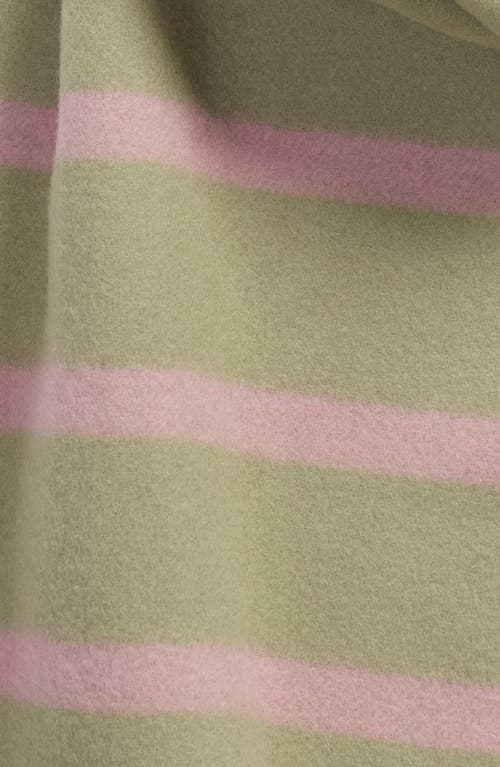 Shop Acne Studios Vesta Skinny Stripe Wool Scarf In Green/pink