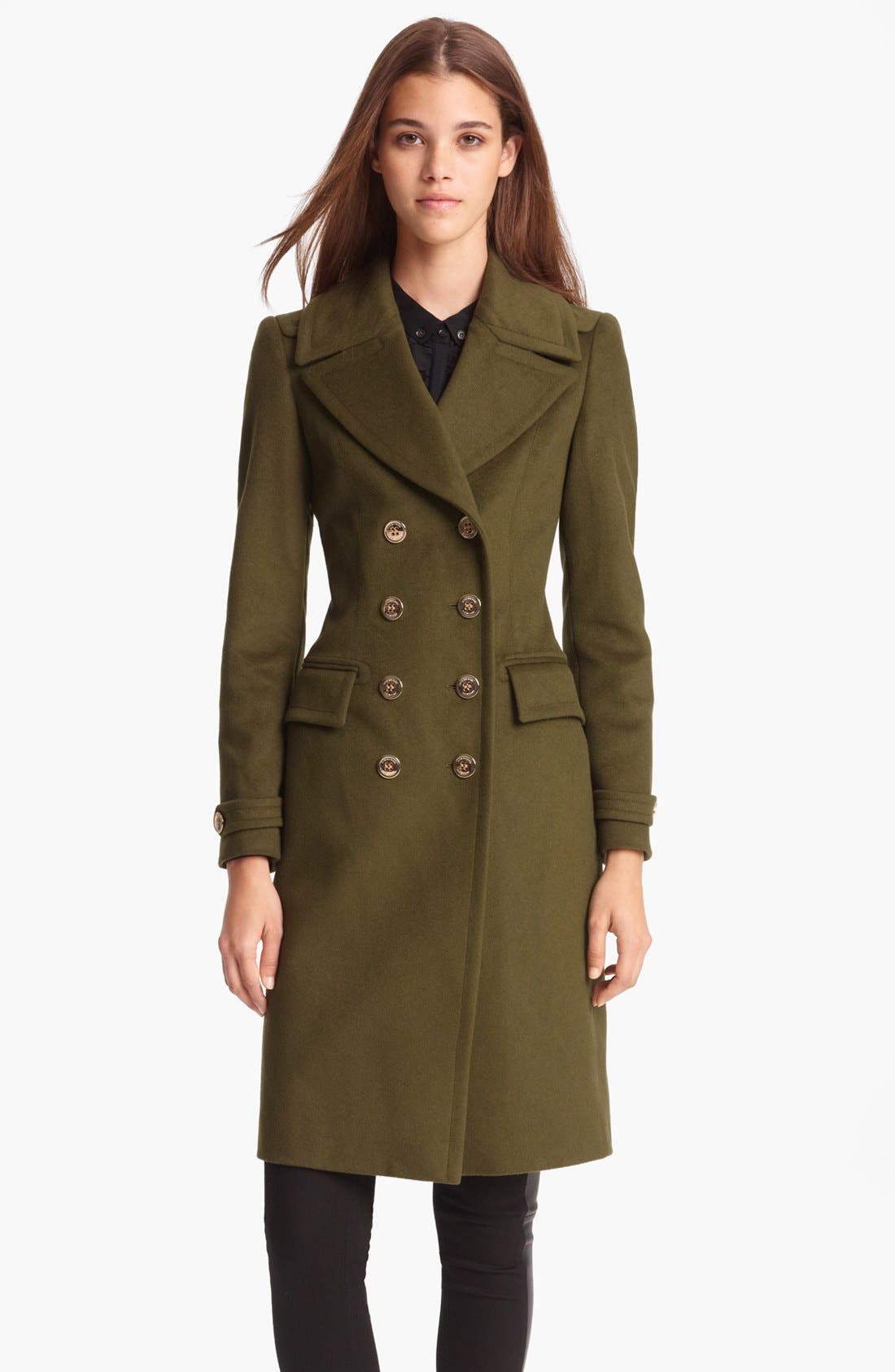 burberry double breasted wool coat