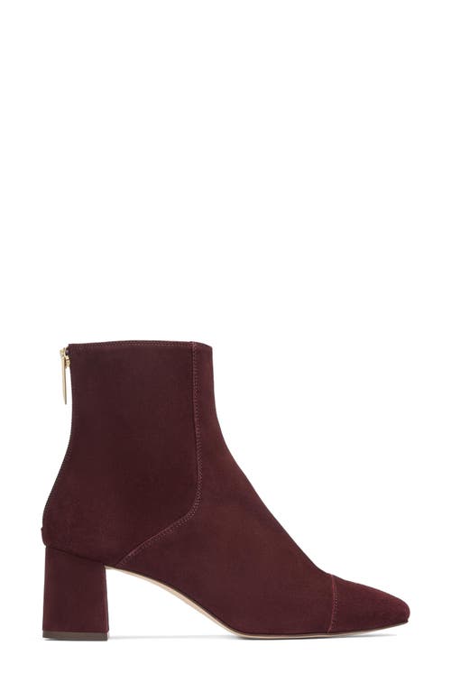 Shop Lk Bennett Maxine Cap Toe Bootie In Bordeaux