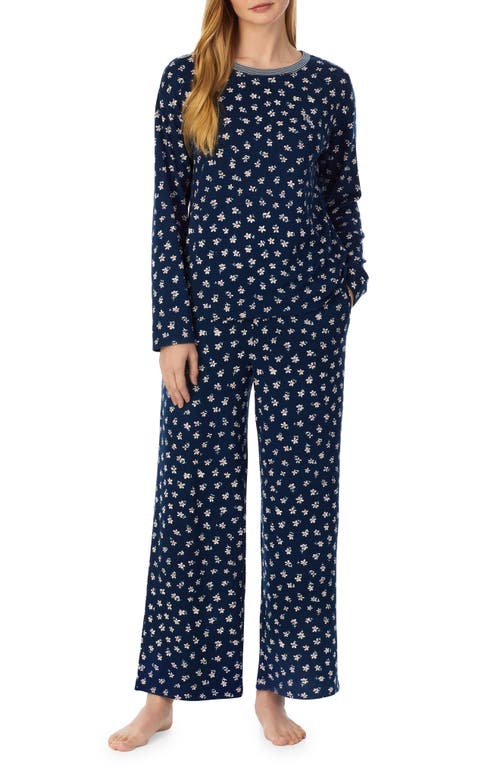 Lauren Ralph Lauren Print Knit Pajama Set in Navy/Print