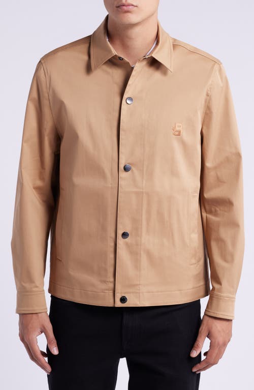 Shop Hugo Boss Boss Carper Coach's Jacket In Medium Beige