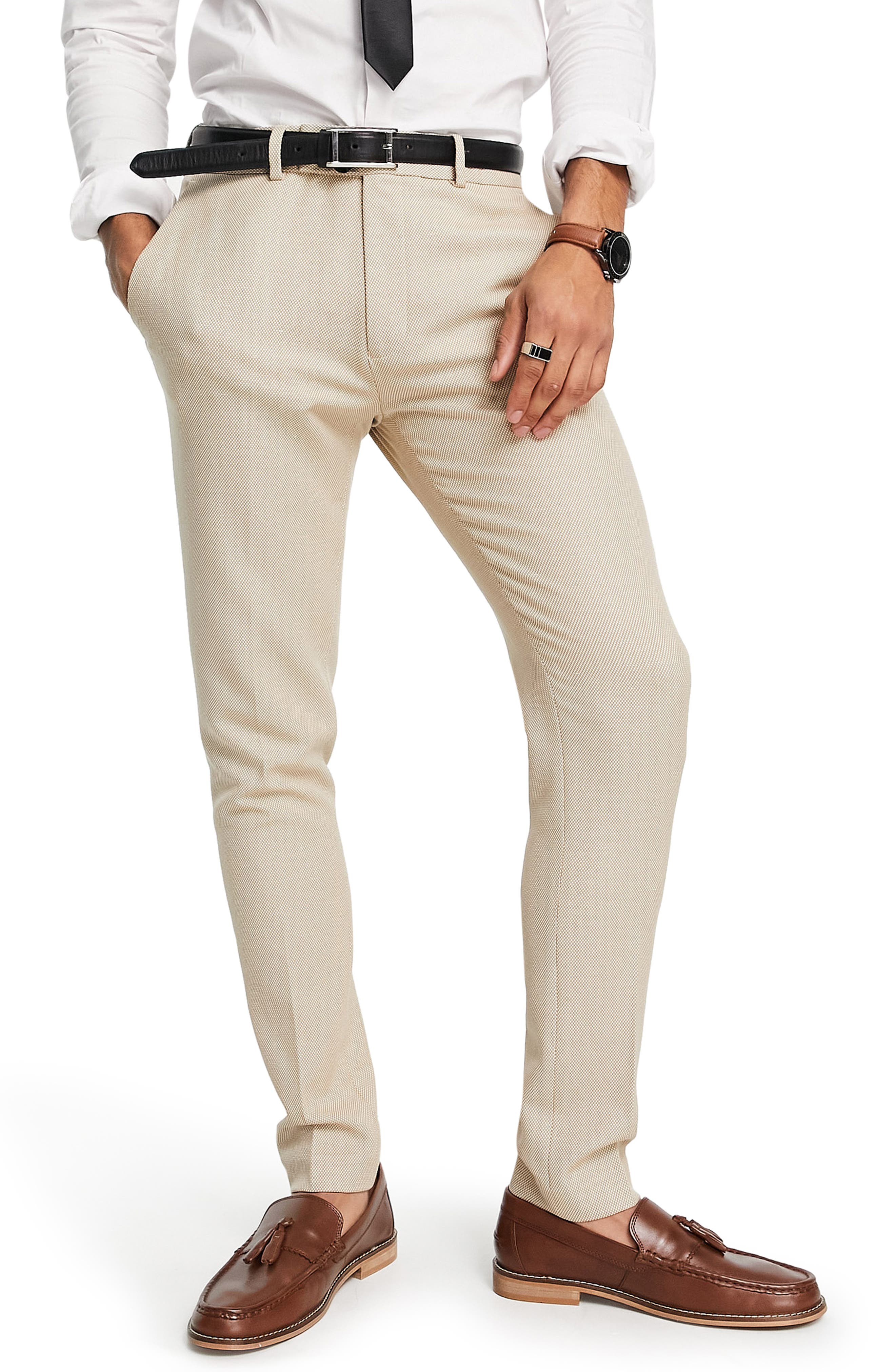 men's slim fit khaki dress pants