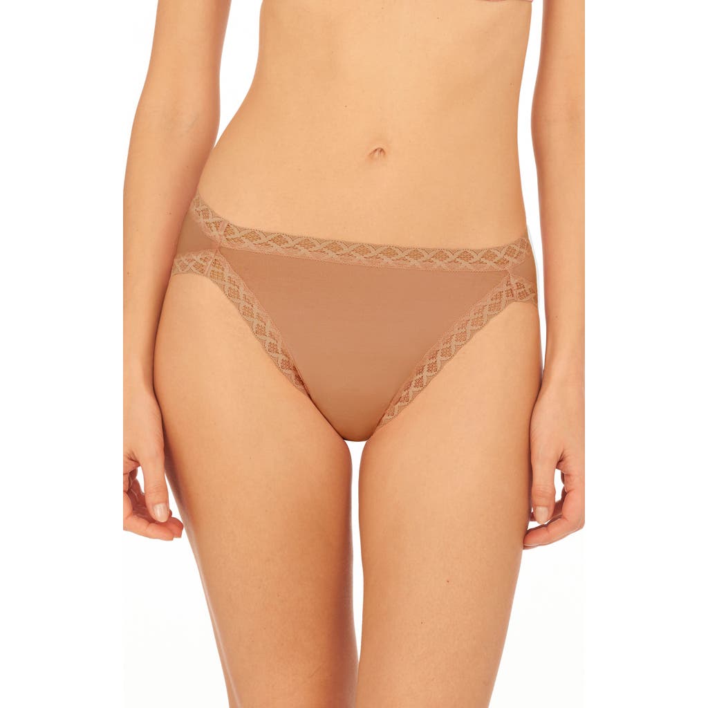 Natori Bliss Cotton French Cut Briefs In Buff