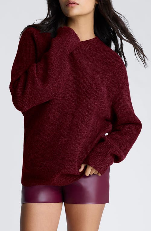 Kenneth Cole Oversize Chenille Sweater in Wineberry 