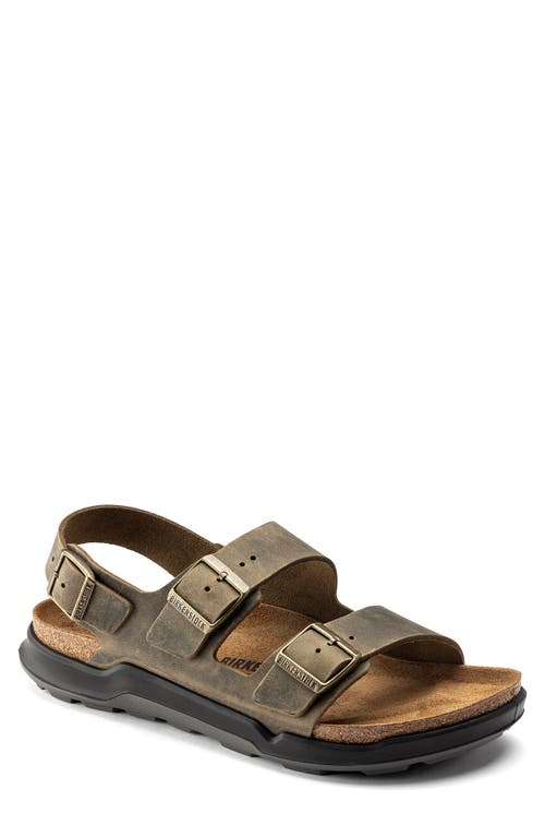 Shop Birkenstock Milano Slingback Sandal In Faded Khaki