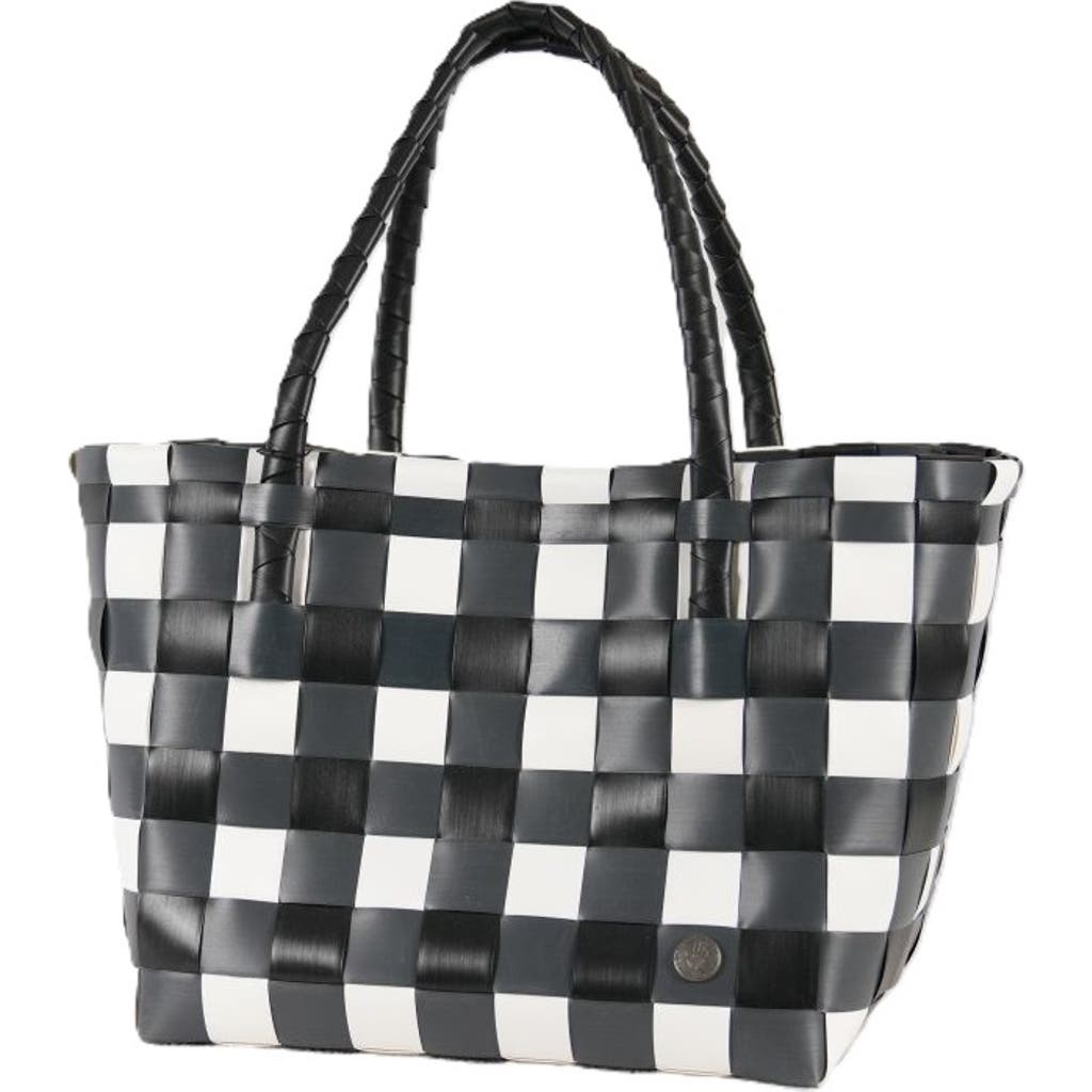 Handed By Paris Recycled Plastic Tote Bag In Black Mix