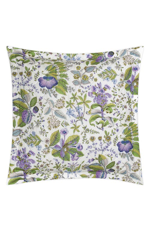 Matouk Pomegranate Quilted Linen Pillow Sham in Lilac at Nordstrom, Size Euro