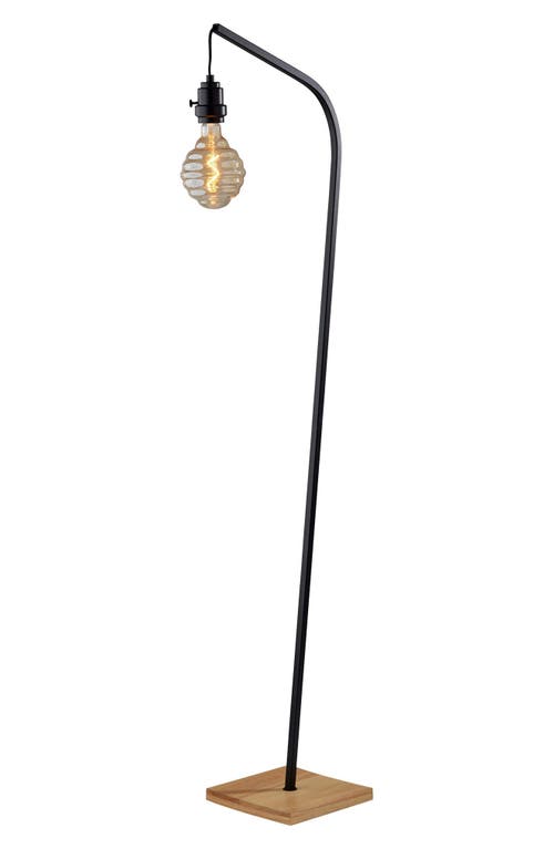 ADESSO LIGHTING Wren Honeycome Floor Lamp in Natural Wood With Black Finish at Nordstrom