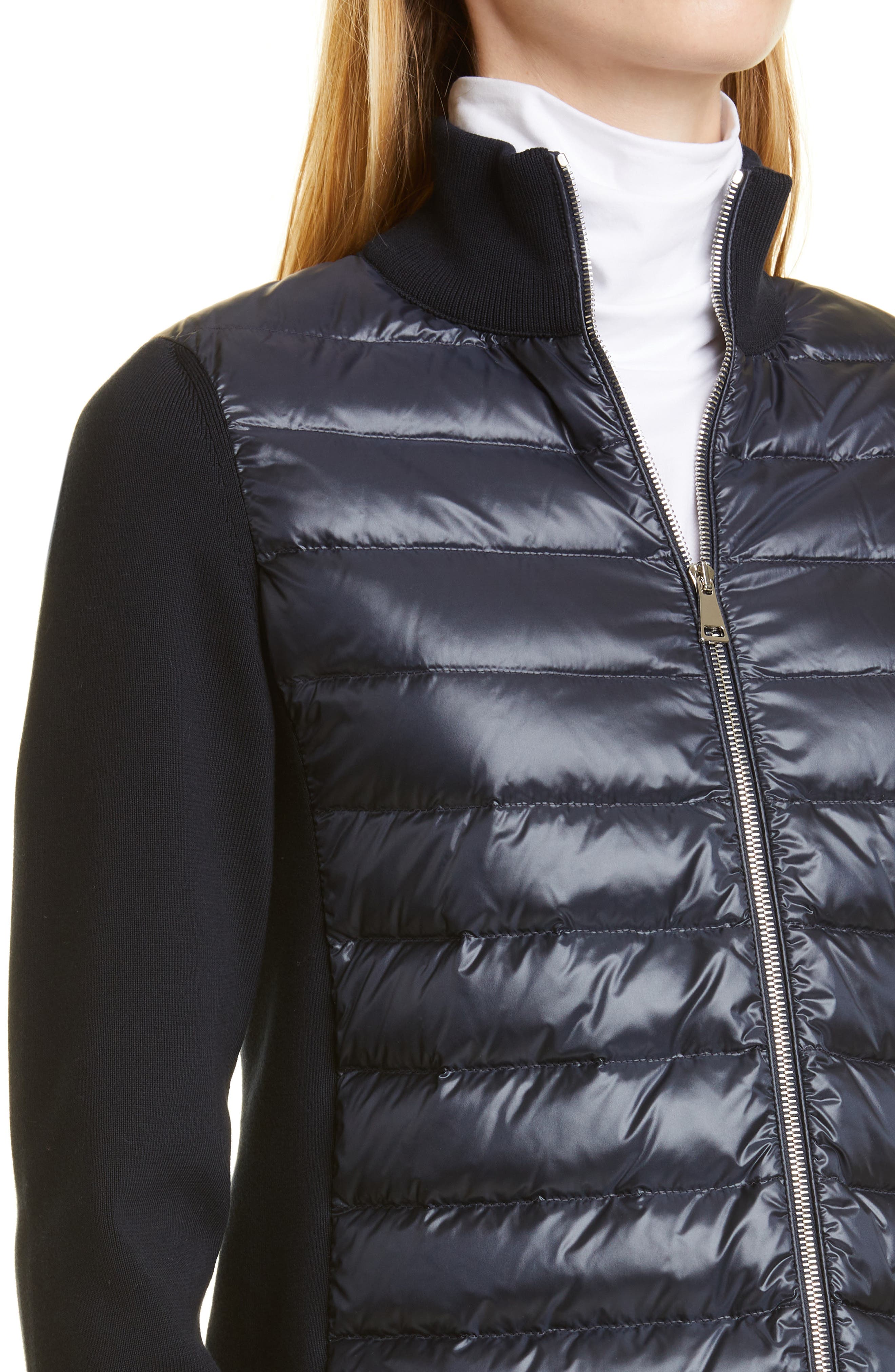 Moncler Padded Cotton Cardigan - Blue - Cardigans