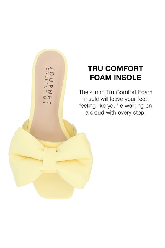 Journee Collection Tru Comfort Foam Fayre Bow Flat In Yellow