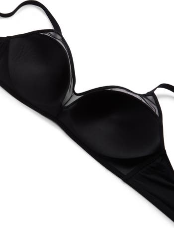 Le Mystere Womens Sheer Illusion Plunge T-Shirt Bra Style-4484 