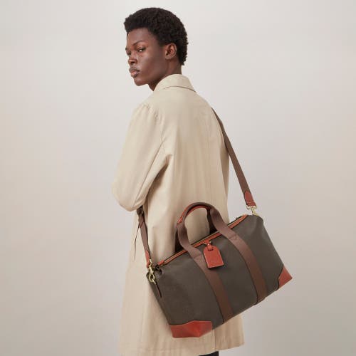 Mulberry Heritage Day Clipper Eco Scotchgrain Duffle in Mole-Cognac at Nordstrom