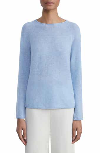 Lafayette 148 New York Women's Short-Sleeve Cashmere Sweater - Cloud Multi - Size Xs