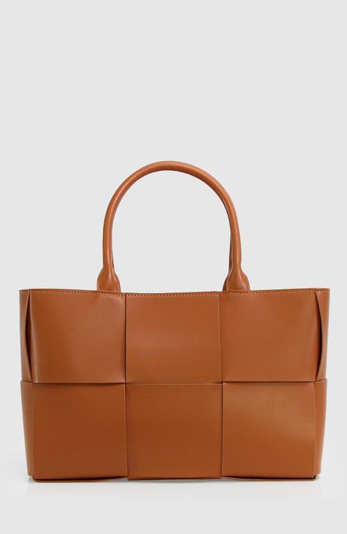 Belle & Bloom Long Way Home Woven Tote In Camel