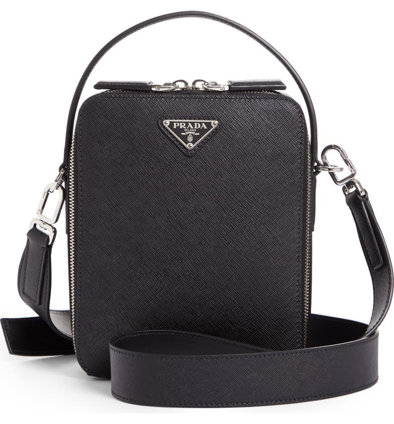 Prada Small Saffiano Calfskin Leather Messenger Bag | Nordstrom