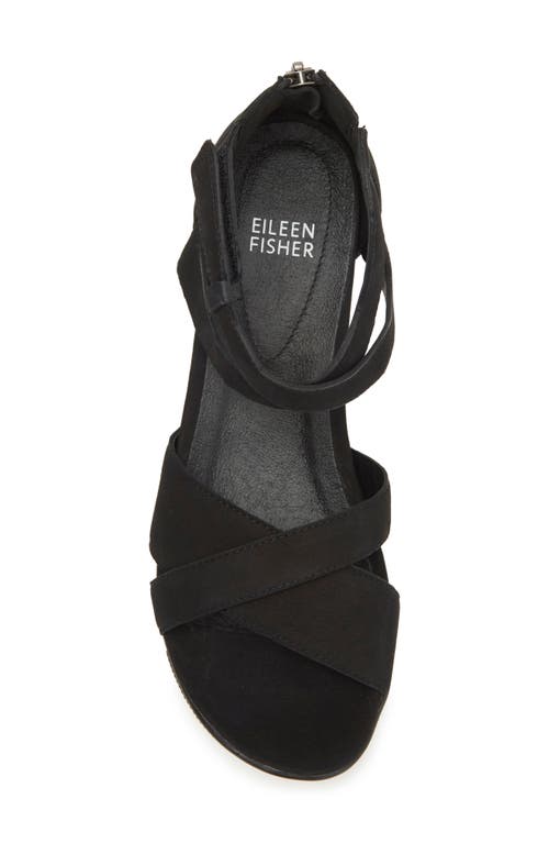 Shop Eileen Fisher Sally Wedge Sandal In Black
