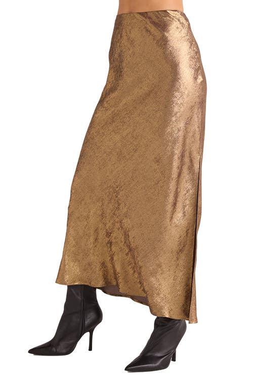 BELLA DAHL BELLA DAHL METALLIC BIAS CUT MAXI SKIRT 