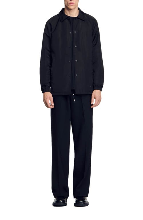 Shop Sandro Technical Fabric Jacket In Black